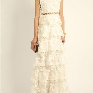 NWT lace floral white dress, L’atiste by Amy. New.